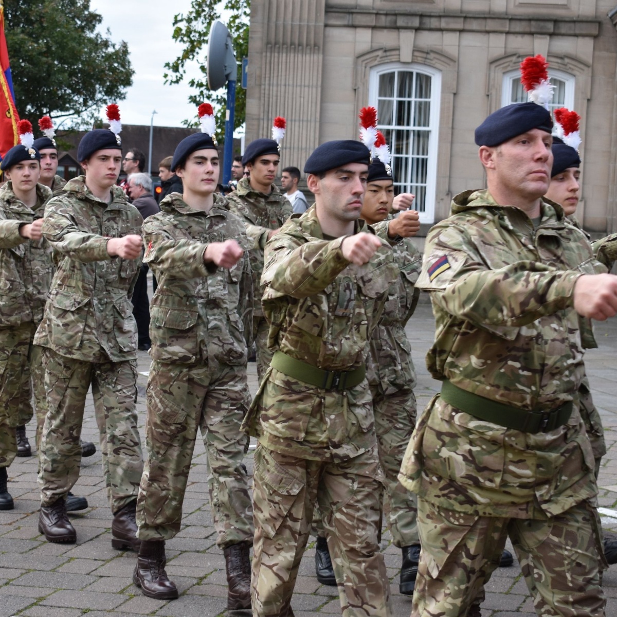 Warwick School - Royal Regiment of Fusiliers parade